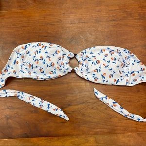 NWT Zaful Blue and White Floral Bikini